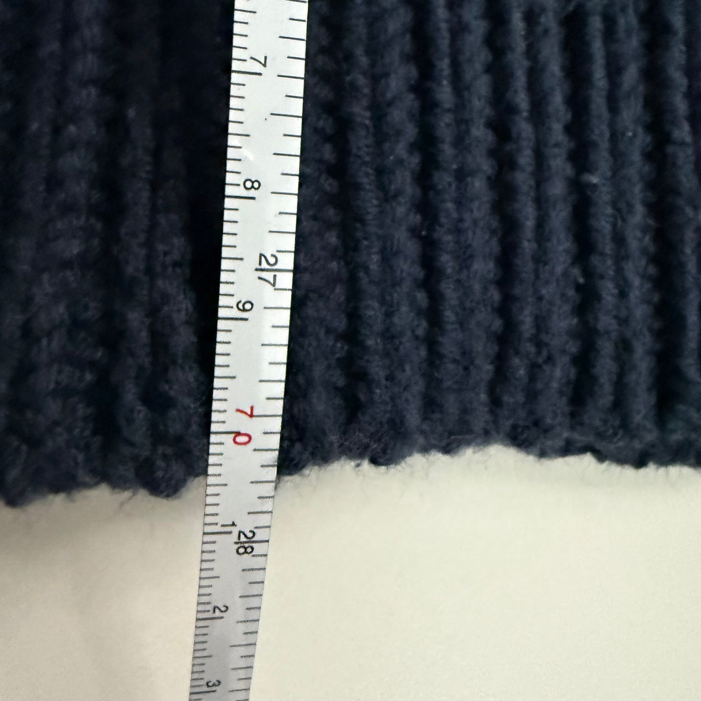 L Nautica Cable Knit Navy Blue Sweater