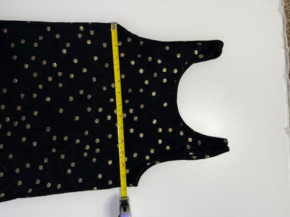 L Black and Gold Polka Dot Tank