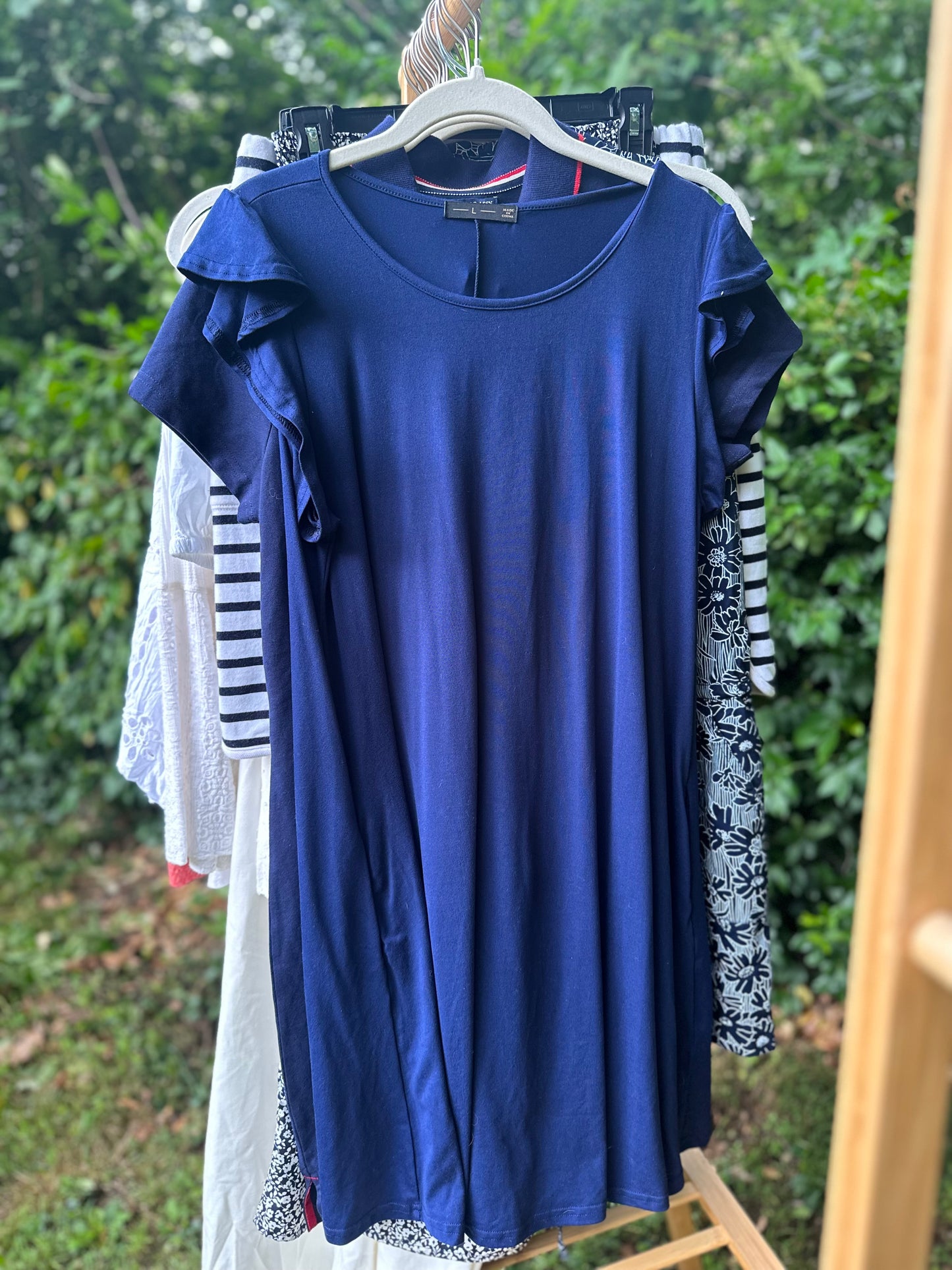 L Blue MIDI Dress