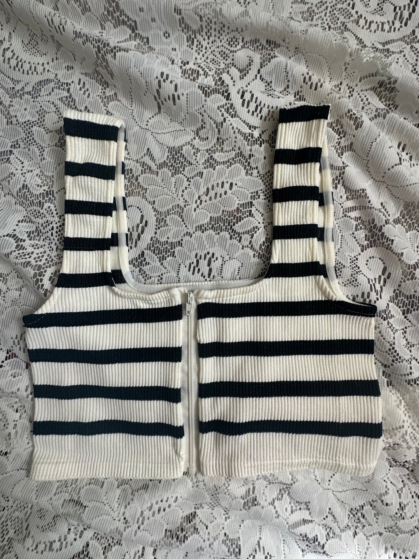 S/M Striped Crop Top