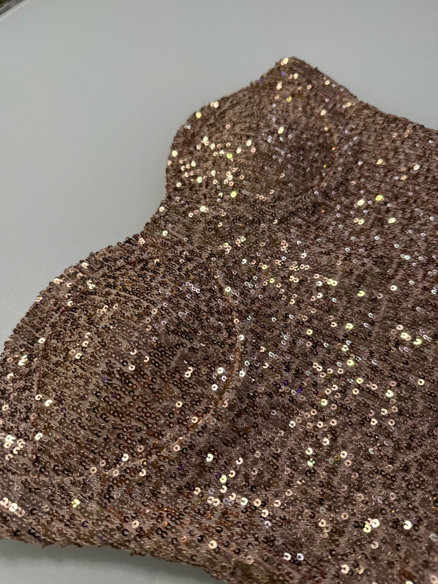 L pink Sequin Tube Top