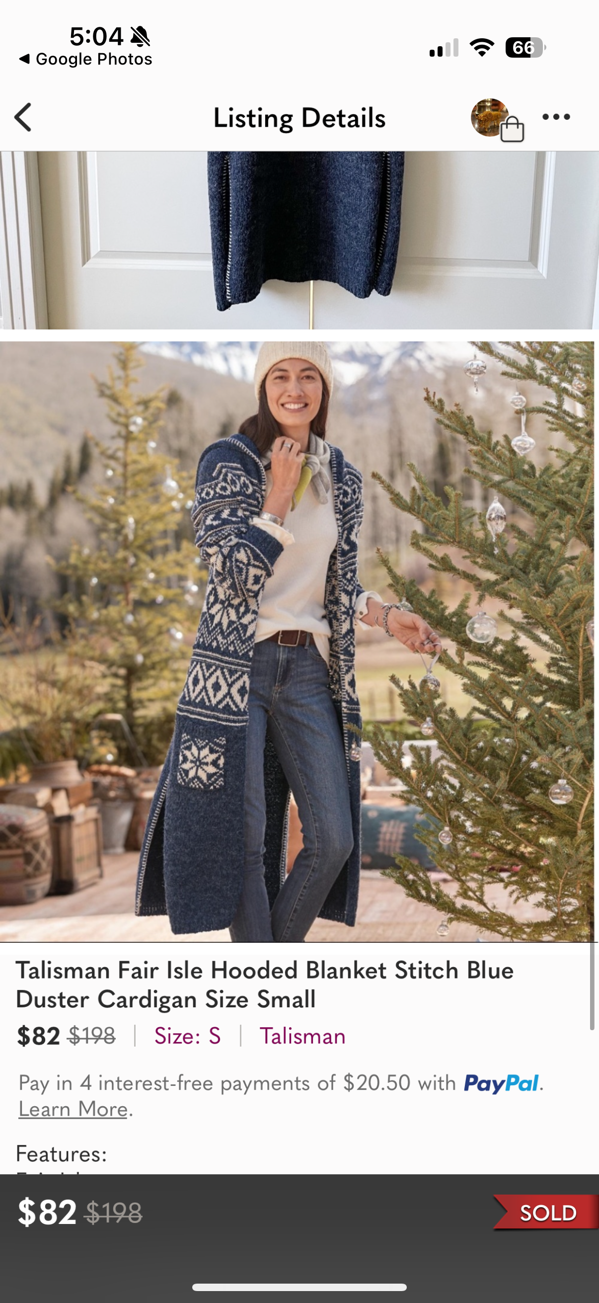 Beautiful Heather Blue Talisman Duster