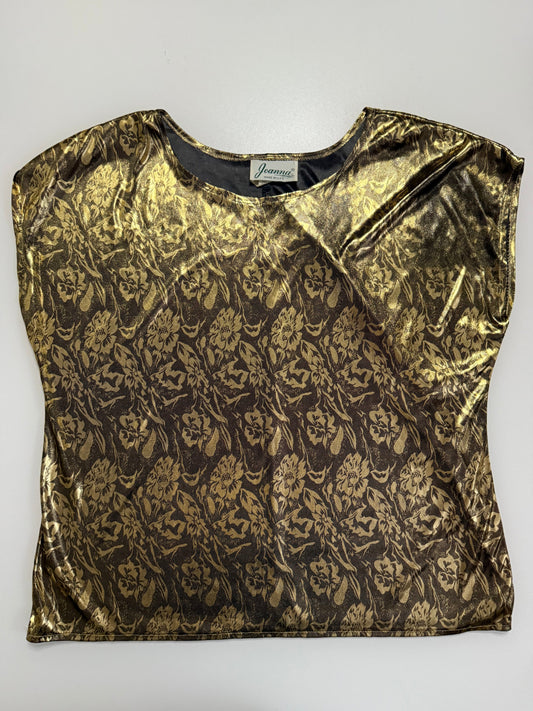 L vintage Gold Metallic Top