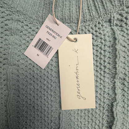 NWT M Baby Blue Crop Mockneck