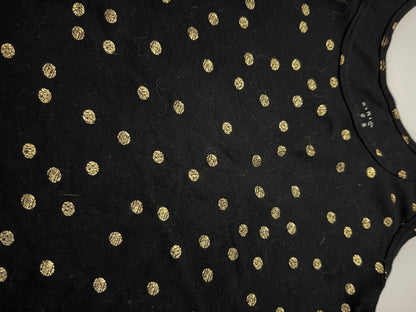 L Black and Gold Polka Dot Tank