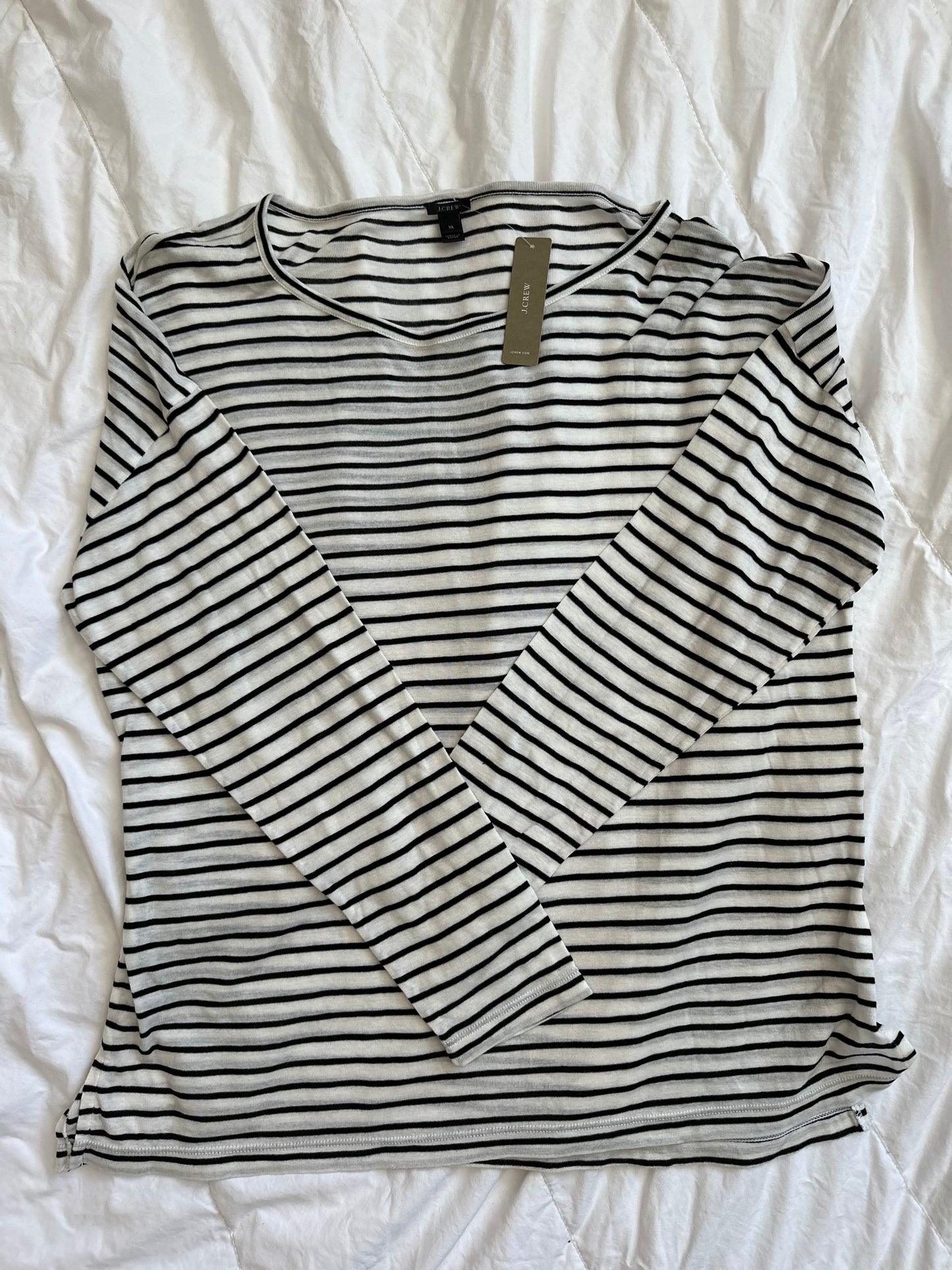 XL NWT J.Crew Striped Long Sleeve