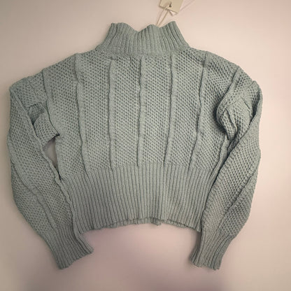 NWT M Baby Blue Crop Mockneck