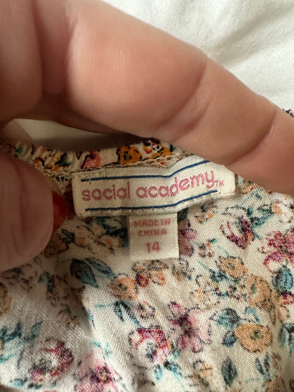 14 Girls Social Academy Floral Dress