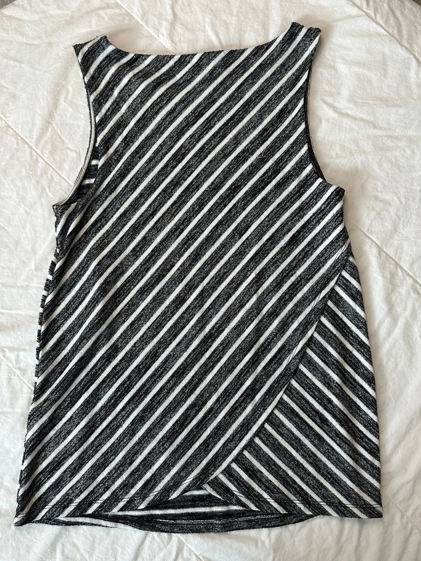 S Heather Striped Tank