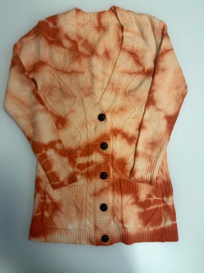 Orange Tie Dye Cardigan