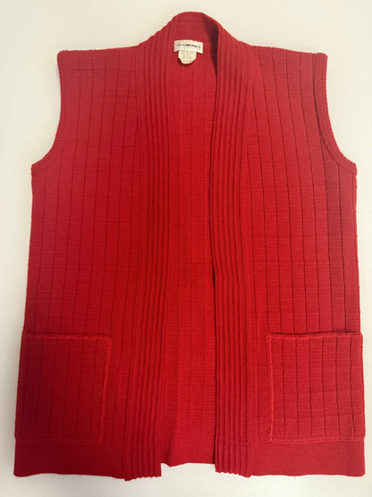 M Red Yarnworks open Sweater Vest