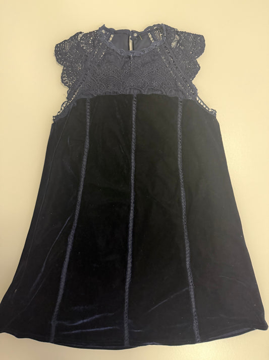 M Navy Blue Velvet Dress