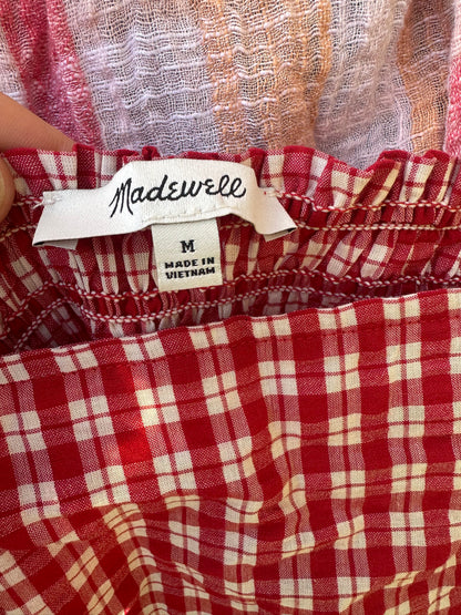 M Madewell Red gingham top