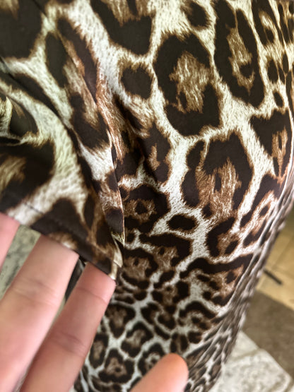 S Michael Kors Silky Leopard Top