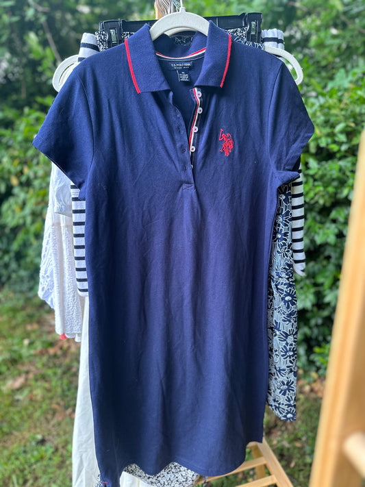 M US Polo Collared Dress