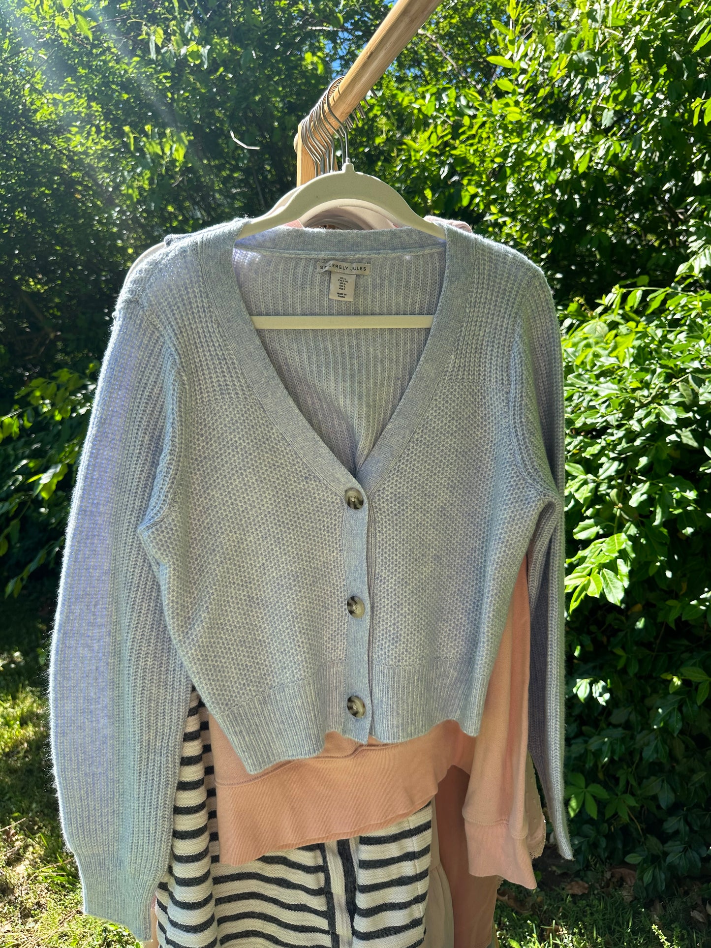 L Sincerely Jules Light Blue Cardigan