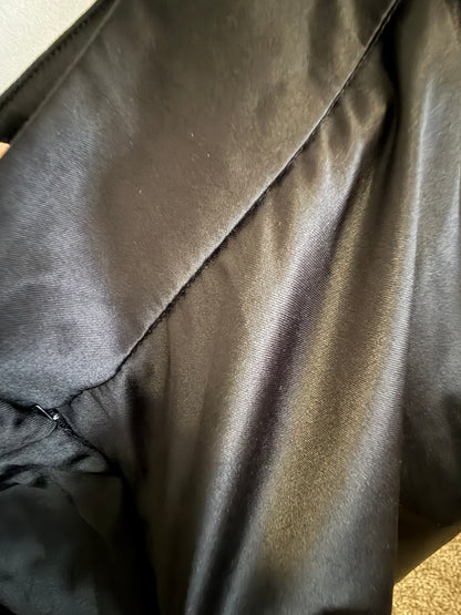 7/8 Black Satin Pants