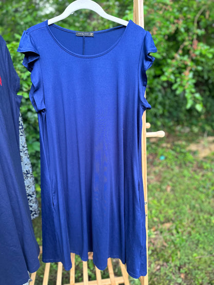 L Blue MIDI Dress