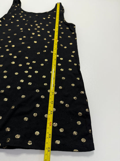 L Black and Gold Polka Dot Tank