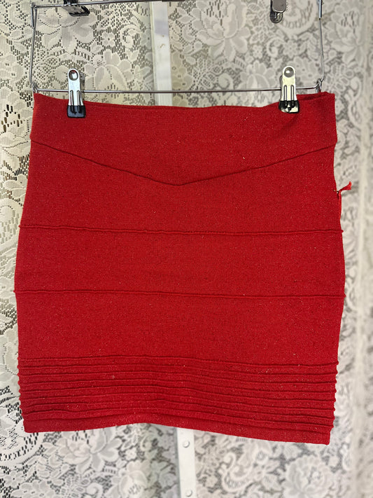 S/M NWT Red Sparkly Mini Skirt