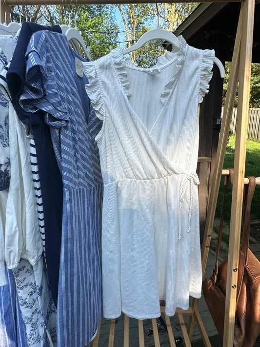 L White Caution to the Wind Dress