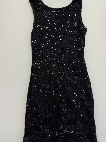 XS Black Sequin Dress