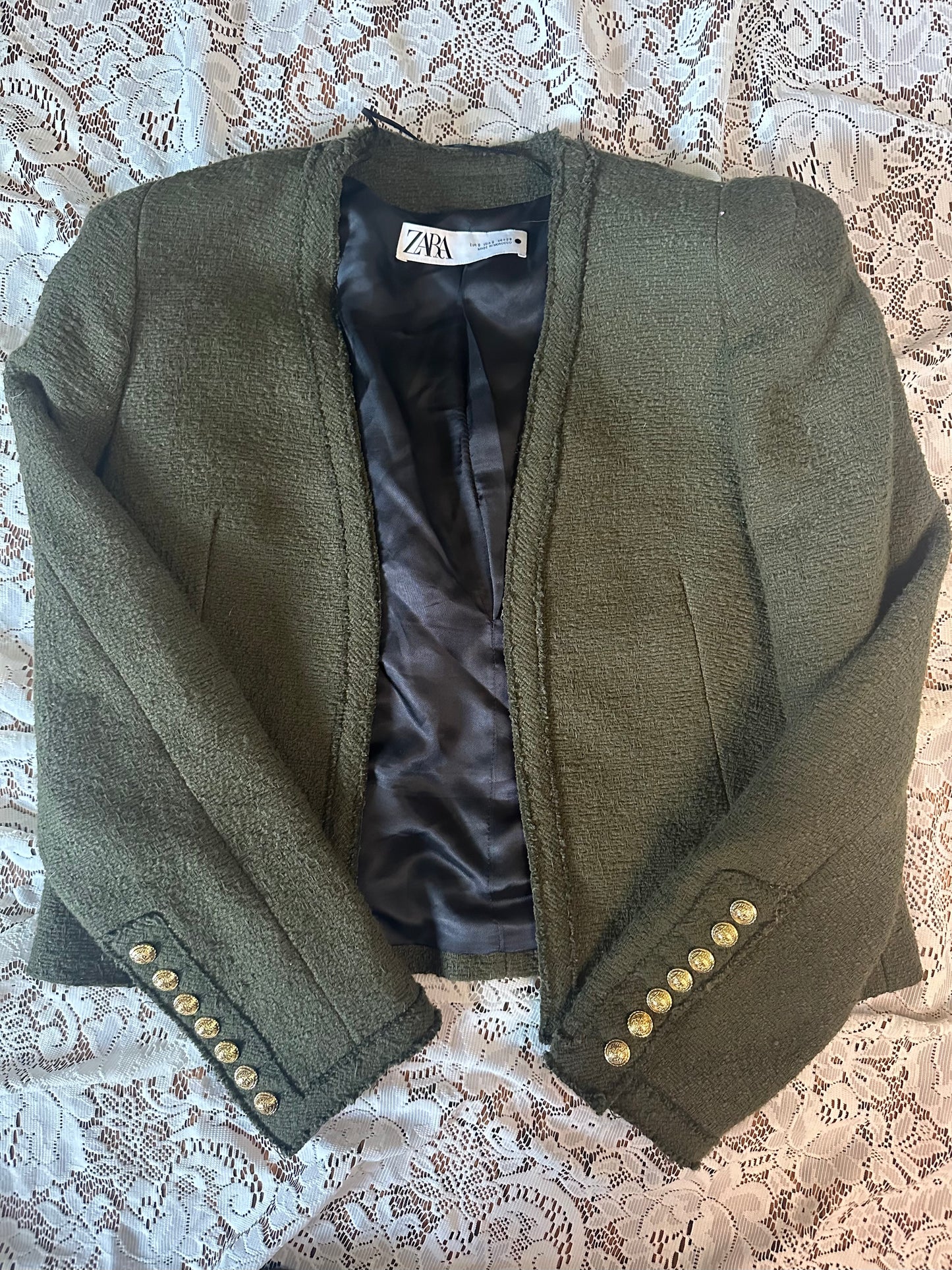 S Zara Boucle Blazer