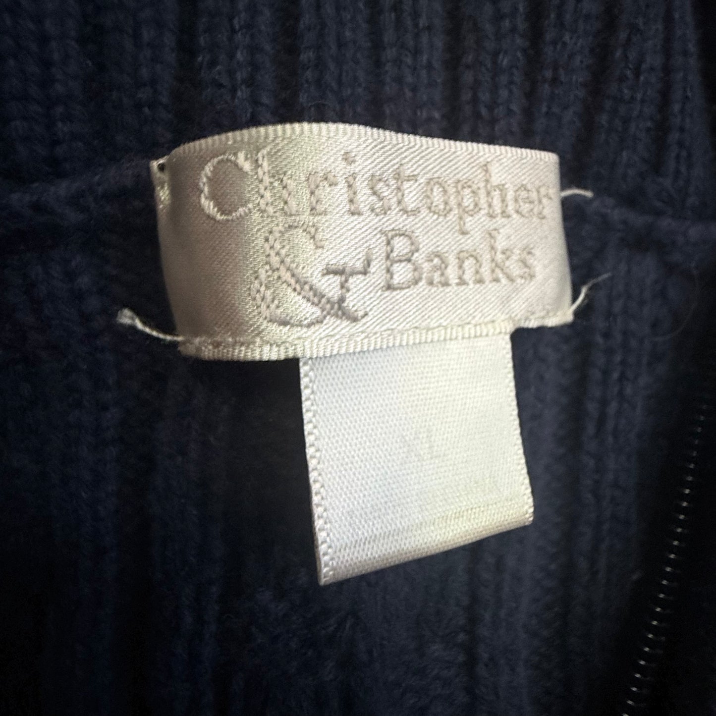 XL Christopher & Banks Navy Sweater