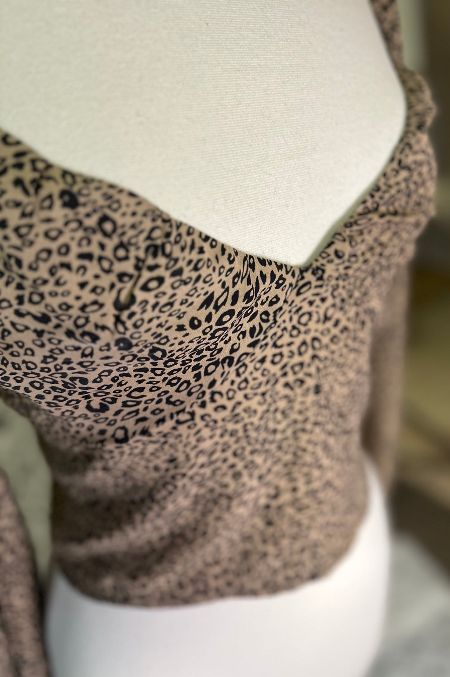 L Leopard Blouse