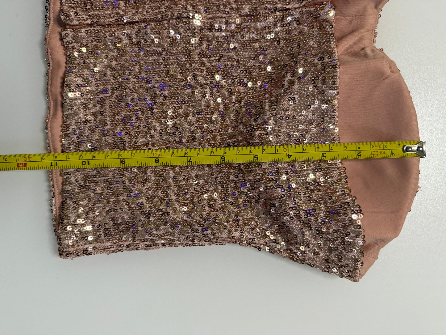 L pink Sequin Tube Top