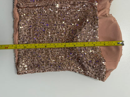 L pink Sequin Tube Top