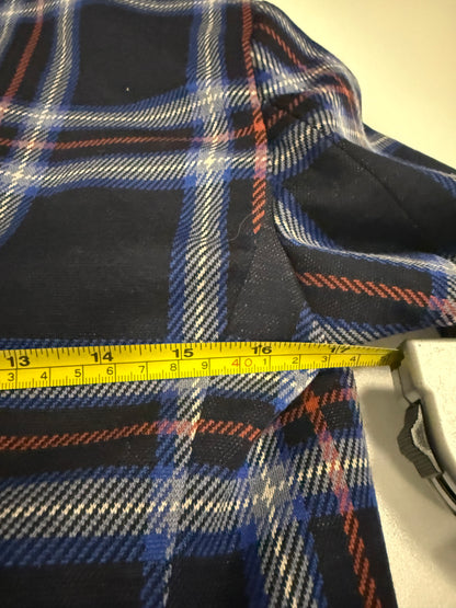 M LRL Blue Plaid Blazer