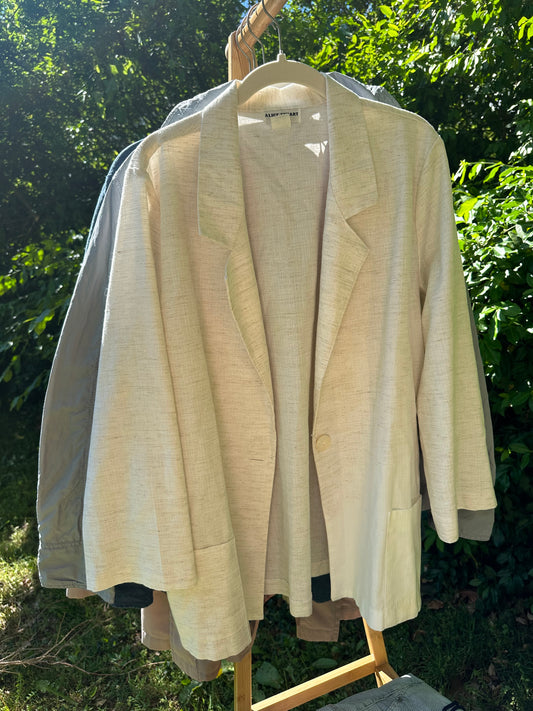 L Vintage linen like Blazer