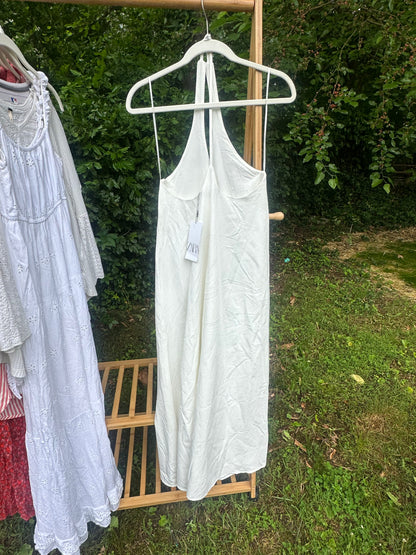 S NWT Zara White Maxi Dress