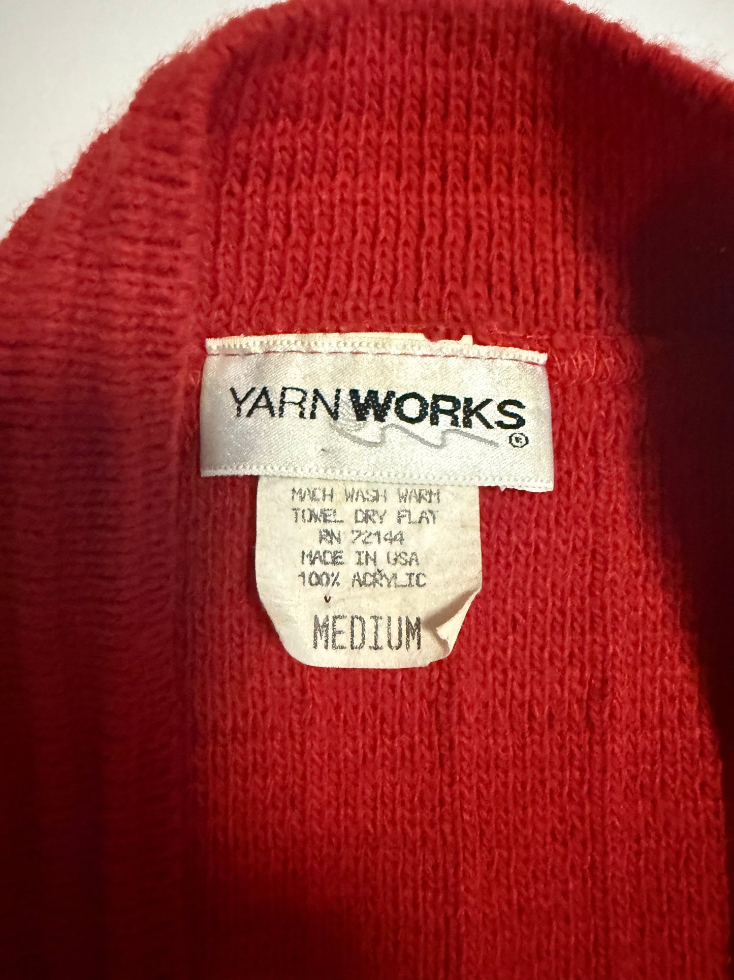 M Red Yarnworks open Sweater Vest