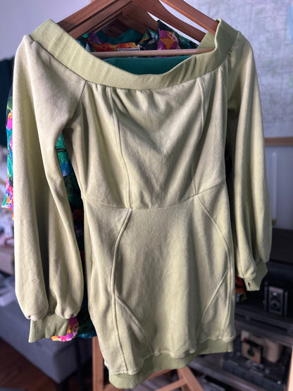 S Light Green NWT Velour Dress