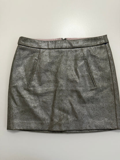 XS Gap Silver Metallic Mini Skirt