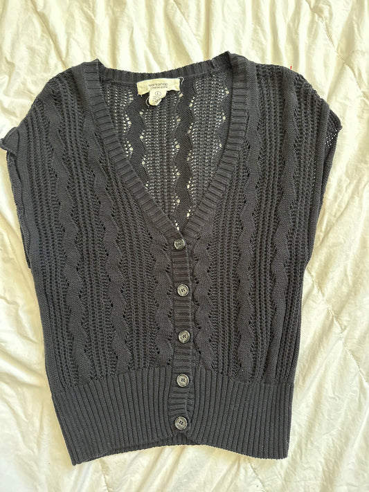 L Workshop Black Sweater Vest