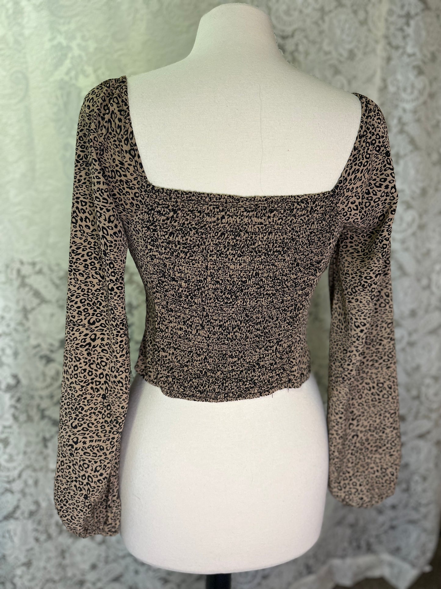 L Leopard Blouse